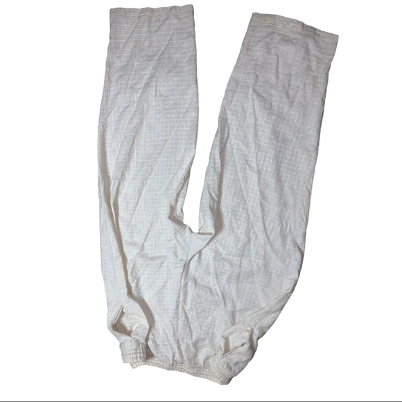 Club Z Collection Beige Lounge Pants Sz 3X Textured Drawstring Elastic Waist - Picture 3 of 16